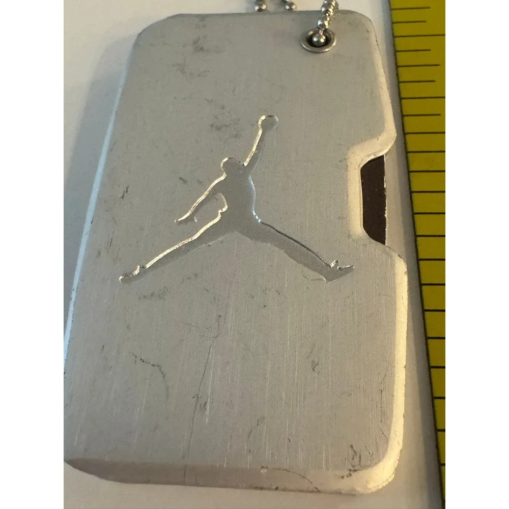 Vintage Nike Air Jordan Big Fund‎ Silver Jumpman Hangtag Keychain Accessory